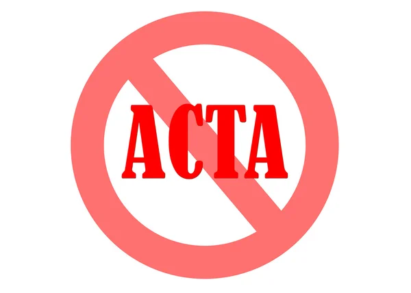 stock image Stop ACTA
