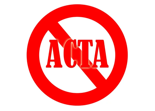 stock image ACTA sign