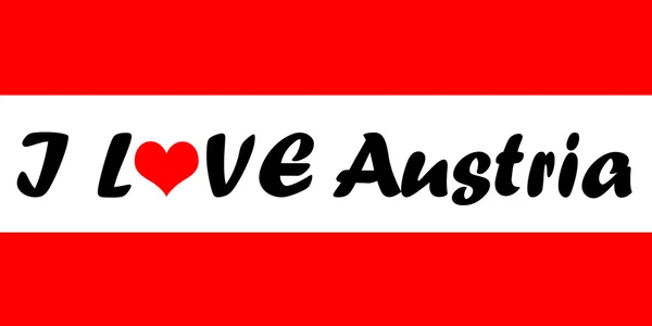 I love austria — Stock Photo, Image
