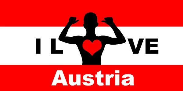 Jag älskar Österrike — Stockfoto