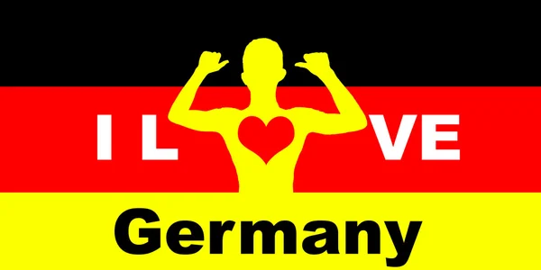 Adoro a Alemanha. — Fotografia de Stock