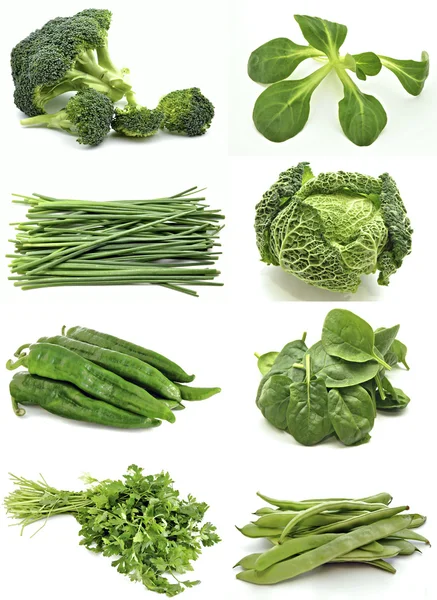 Mural de vegetais verdes — Fotografia de Stock