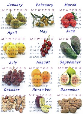 Calendar year 2013 clipart