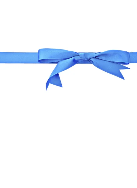 Vertikální blue ribbon — Stock fotografie