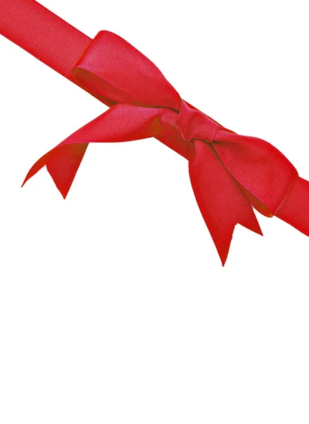 垂直方向の赤リボン — ストック写真
