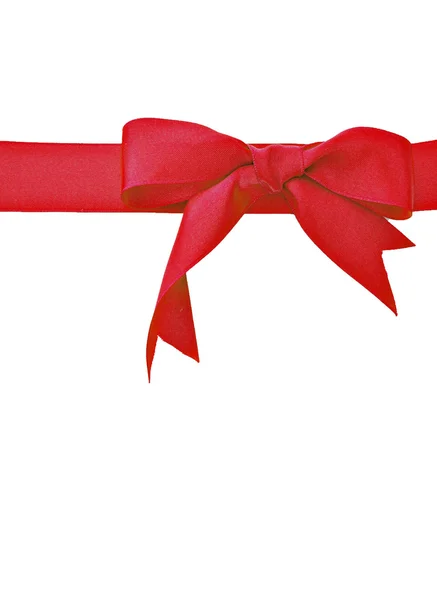 Vertical red ribbon — Stock Photo, Image