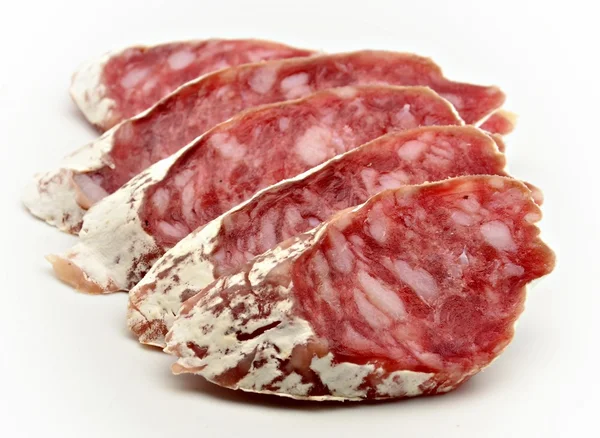 Slices of Salchichon — Stock Photo, Image