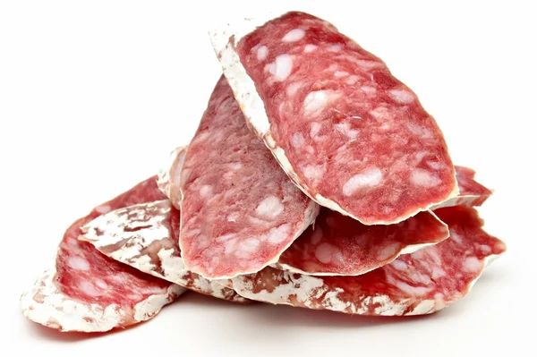 Slices of Salchichon Royalty Free Stock Images