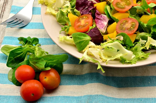 Salade de laitue aux tomates — Photo