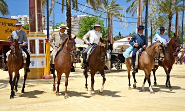 Riders on horseback clipart