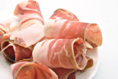 Serrano ham slices clipart