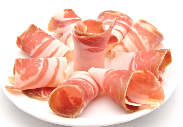 Serrano ham slices — Stock Photo, Image