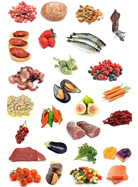 Collage von Lebensmitteln — Stockfoto