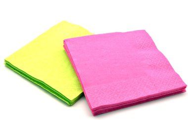 Violet and green napkins clipart