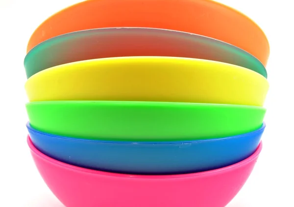 다양 한 색상의 그릇 — 스톡 사진