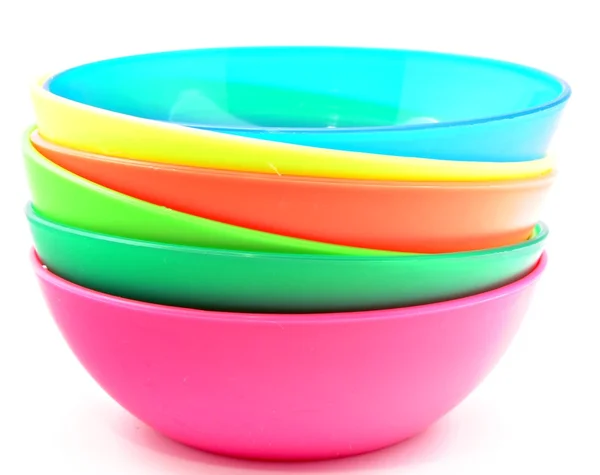 Bowls of various colors — Stock Photo, Image