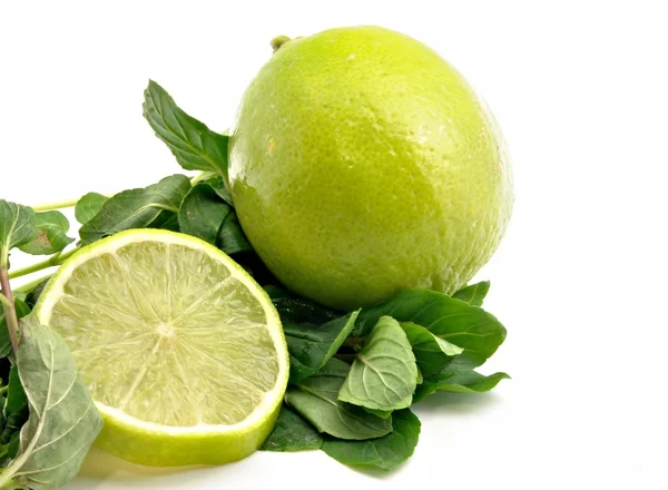 Lima along with lime slices — Stock Photo, Image