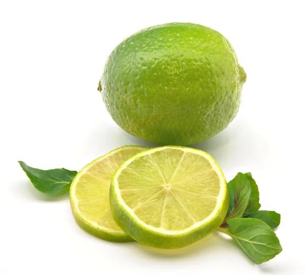 Lima along with lime slices — Stok fotoğraf