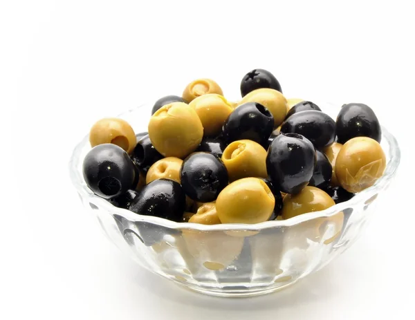 Black and green olives — Stock Photo, Image