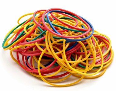 Colored rubber bands clipart