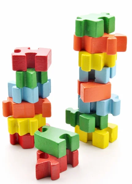 Várias peças de quebra-cabeça — Fotografia de Stock