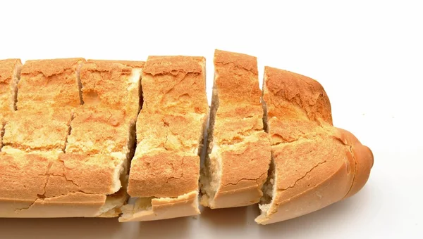 Pedaços de pão cortados — Fotografia de Stock