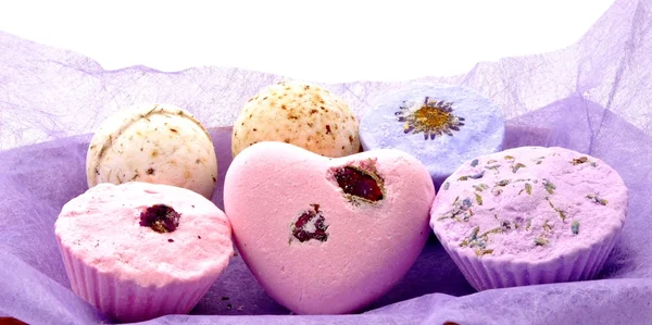 Six lavender soaps — Stock Photo, Image