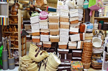 Wicker handicraft shop clipart