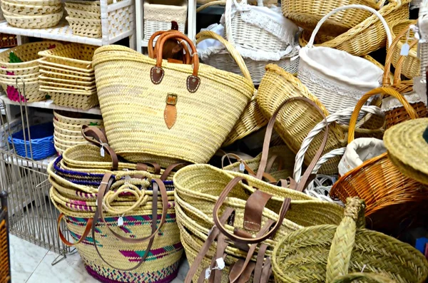 Stock image Wicker handicraft shop