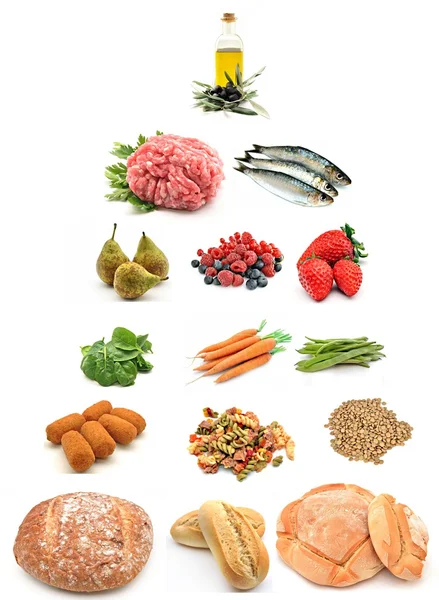 Pirámide de alimentos saludables —  Fotos de Stock