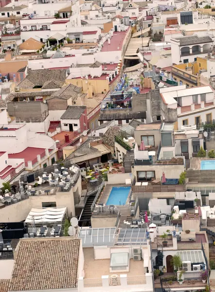 Letecký pohled na město sevilla — Stock fotografie