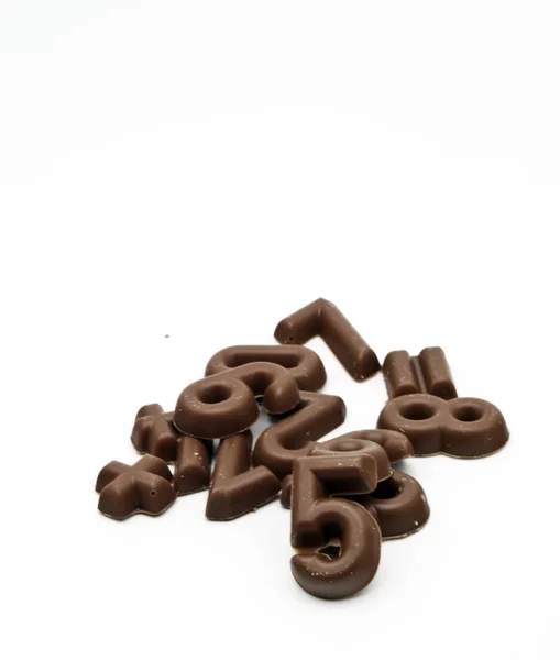 Number of chocolate — Stock Photo, Image