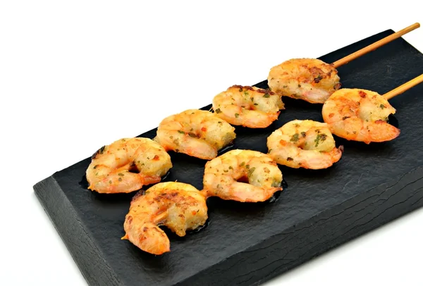 Skewer shrimp — Stock Photo, Image