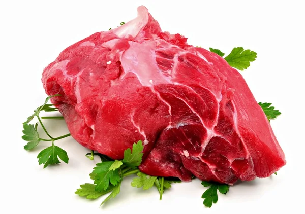Veal with parsley leaves — Stock Photo, Image