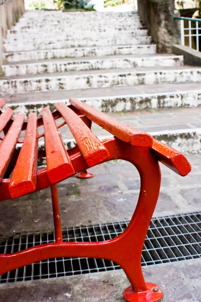 stock image Red Seat And White Stairs