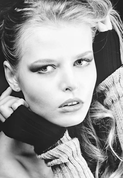 Closeup of beautiful woman model. — Stock Photo, Image