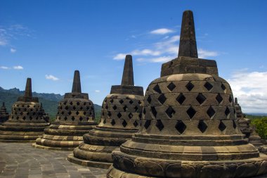 stupas borobodur Tapınağı, jogyakarta, Endonezya