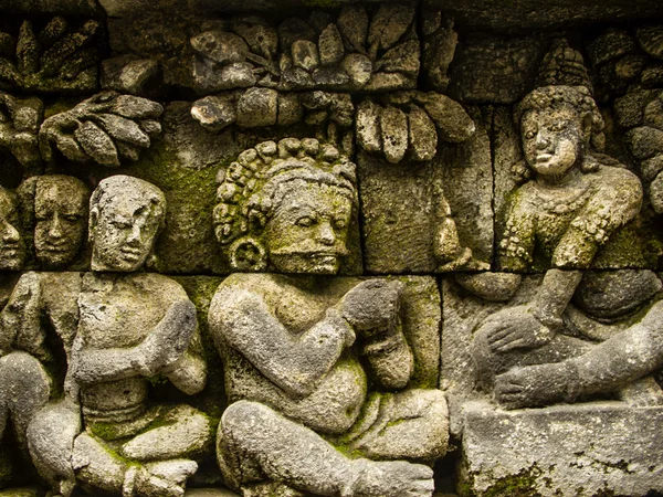 Relieve budista en el templo de Borobodur — Foto de Stock