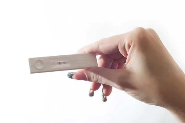 O teste positivo para gravidez — Fotografia de Stock
