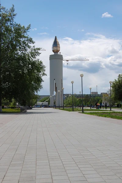 Свічки - військовий Меморіал на «пам'ять» квадратів, Тюмень, Росія — стокове фото
