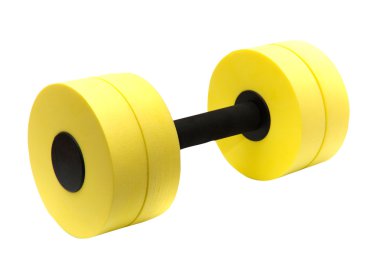 Dumbbell for aqua aerobic isolated on white clipart