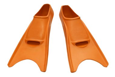 Orange flippers isolated clipart