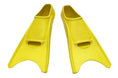 Yellow flippers isolated clipart