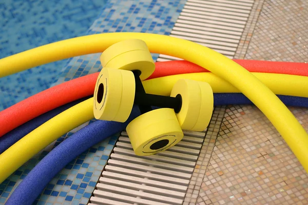 Vatten aerobics utrustning — Stockfoto