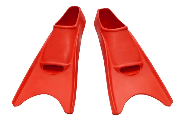Red flippers isolated — Stock Photo, Image