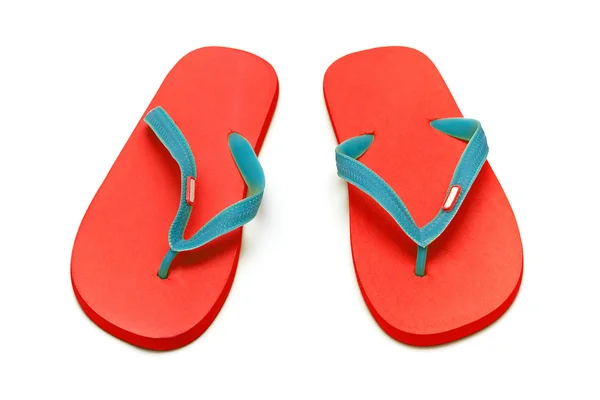 Sandálias vermelhas isoladas — Fotografia de Stock