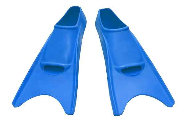 Blauwe flippers geïsoleerd — Stockfoto