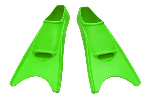 Green flippers isolated — Stock Photo, Image