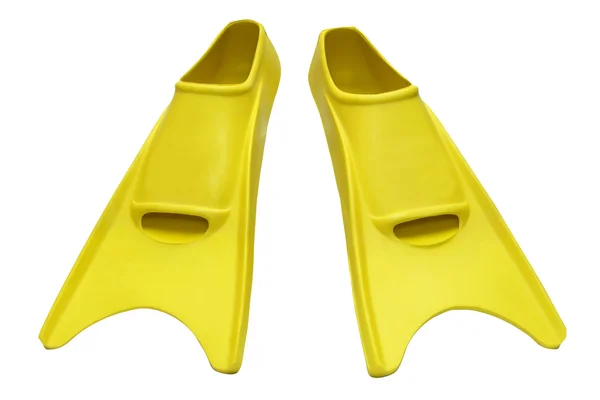 Yellow flippers isolated — Stock Photo, Image