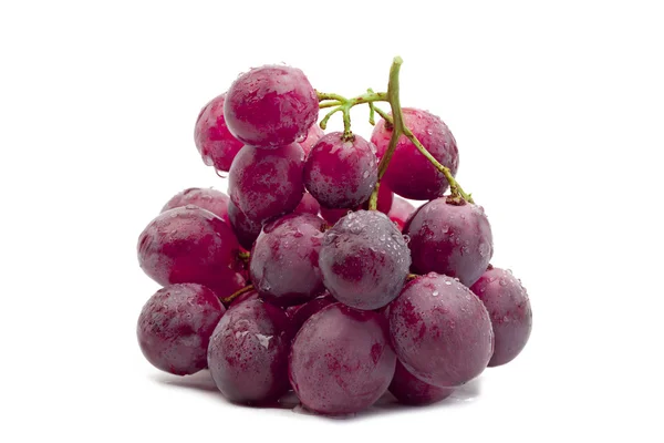 Czerwone winogrona na białym tle — Zdjęcie stockowe